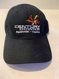 Black Century Downs Racetrack Casino Velcro Ball Hat Cap