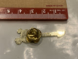 Skull and Cross Bones Guitar Lapel Hat Pin DV