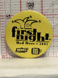 First Night Red Deer 2001 Button Pinback