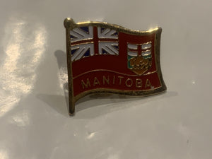 Manitoba Province Flag Lapel Hat Pin DV