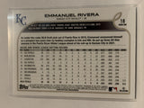 #18 Emmanuel Rivera Rookie Kansas City Royals 2022 Topps Series 1 Baseball Card MLB