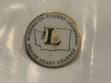 Washington Student Leadership Brains Heart Courage  Lapel Hat Pin DW