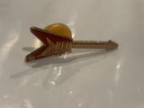 Red Guitar  Lapel Hat Pin DW