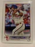 #316 Matt Vierling Rookie Philadelphia Phillies 2022 Topps Series 1 Baseball Card MLB