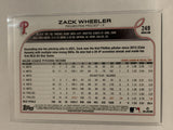 #249 Zack Wheeler Philadelphia Phillies 2022 Topps Series 1 Baseball Card MLB