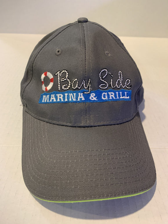 Grey Bay Side Marina & Grill Valcro Ball Hat Cap