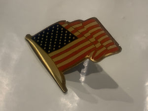 Waving USA American Flag Lapel Hat Pin DX