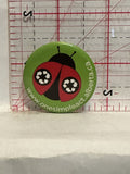 Recycle Ladybug One Simple Act Alberta Button Pinback
