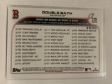 #229 Double Bath Xander Vazques Boston Red Sox 2022 Topps Series 1 Baseball Card MLB