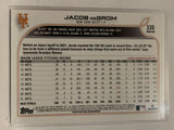 #330 Jacob Degrom New York Mets 2022 Topps Series 1 Baseball Card MLB