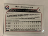 #93 Isiah Kiner-Falefa Texas Rangers 2022 Topps Series 1 Baseball Card MLB