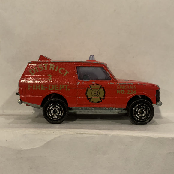 Red District 3 Fire Dept Range Rover 1/60 Majorette Diecast Car DQ