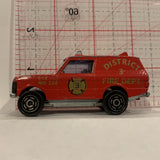 Red District 3 Fire Dept Range Rover 1/60 Majorette Diecast Car DQ