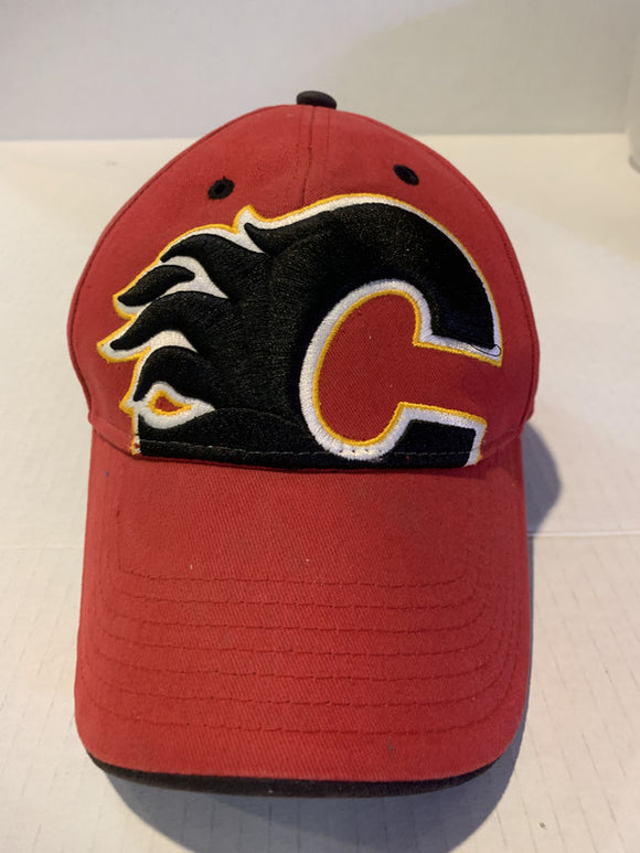 Red Calgary Flames NHL Forty Seven Brand Youth Velcro Ball Hat Cap