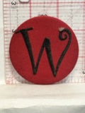 W Letter Button Pinback