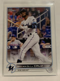 #22 Bryan De La Cruz Rookie Miami Marlins 2022 Topps Series 1 Baseball Card MLB