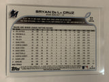 #22 Bryan De La Cruz Rookie Miami Marlins 2022 Topps Series 1 Baseball Card MLB
