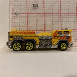 Yellow 5 Alarm Fire Truck ©2002 Hot Wheels Diecast Car DQ