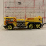 Yellow 5 Alarm Fire Truck ©2002 Hot Wheels Diecast Car DQ