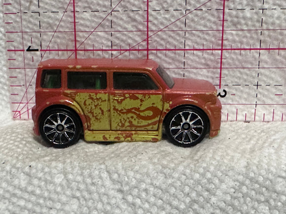 Orange Scion XB Hot Wheels Diecast Car