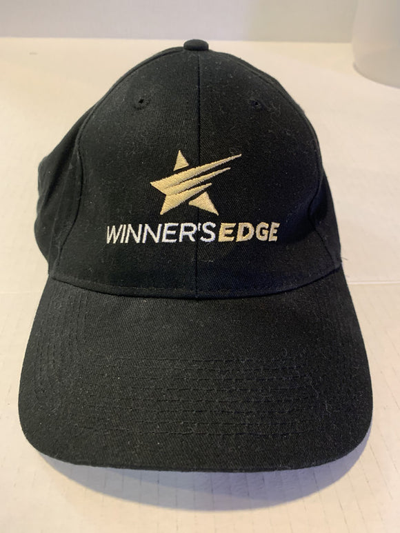Black Winners Edge Strap Ball Hat Cap