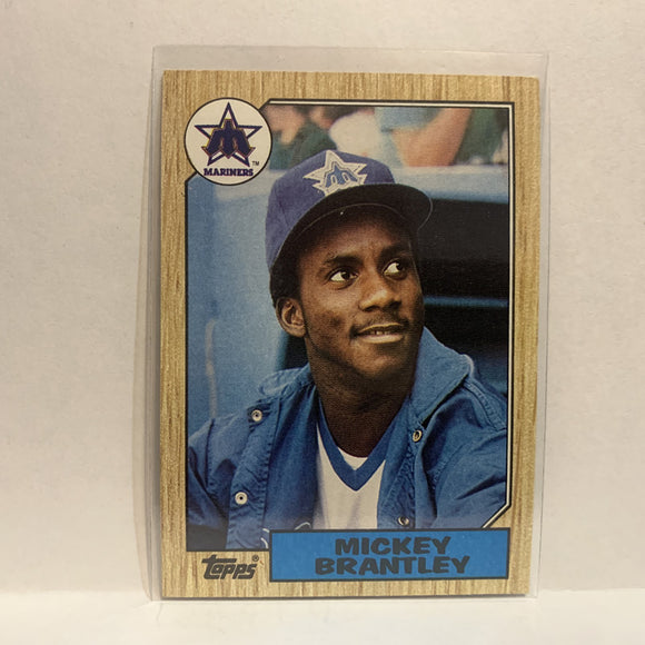#347 Mickey Brantley  Seattle Mariners 1987 Topps Baseball Card IN