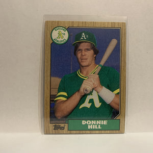 #339 Donnie Hill Oakland Athletics 1987 Topps Baseball Card IN