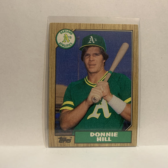 #339 Donnie Hill Oakland Athletics 1987 Topps Baseball Card IN
