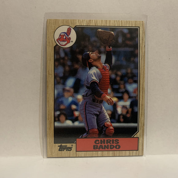 #322 Chris Bando Cleveland Indians 1987 Topps Baseball Card IN