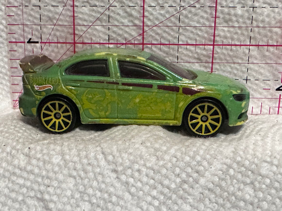 Green Bio Hazard 2008 Lance Evolution Hot Wheels Diecast Car
