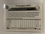 #70 Ryan Weathers San Diego Padres 2022 Topps Series 1 Baseball Card MLB