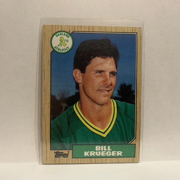 #238 Bill Krueger Oakland Athletics 1987 Topps Baseball Card IN