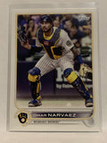 #139 Omar Narvaez Milwaukee Brewers 2022 Topps Series 1 Baseball Card MLB