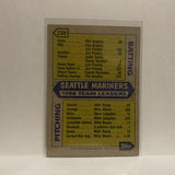 #156 1986 Team Leaders Seattle Mariners 1987 Topps Baseball Card IN