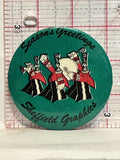 Season's Greetings Sheffield Graphics Button Pinback