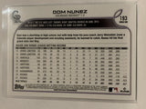 #193 Dom Nunez Colorado Rockies 2022 Topps Series 1 Baseball Card MLB