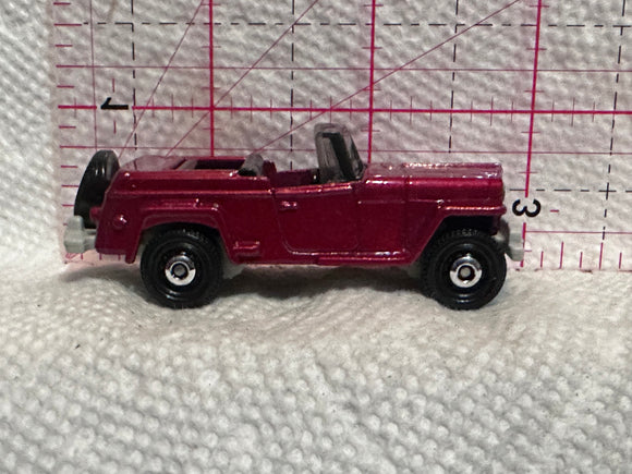 Red 1948 Willys Jeepster GCD35 Matchbox Diecast Car