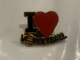 I Love Volleyball Lapel Hat Pin DZ