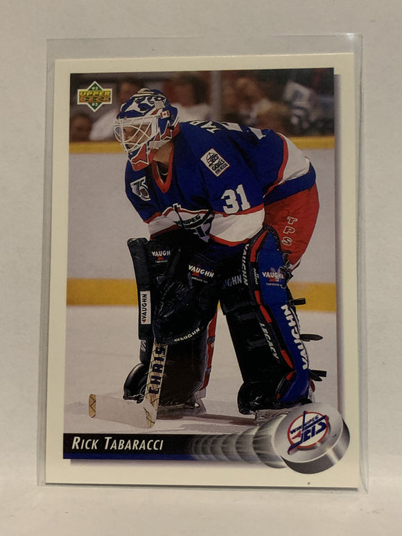 #58 Rick Tabaracci Winnipeg Jets 1992-93 Upper Deck Hockey Card  NHL