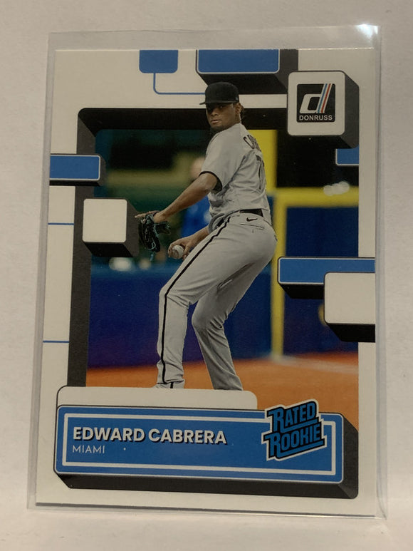 #52 Edward Cabrera Rookie Miami Marlins 2022 Donruss Baseball Card MLB