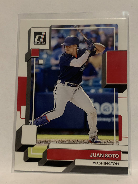 #225 Juan Soto Washington Nationals 2022 Donruss Baseball Card MLB