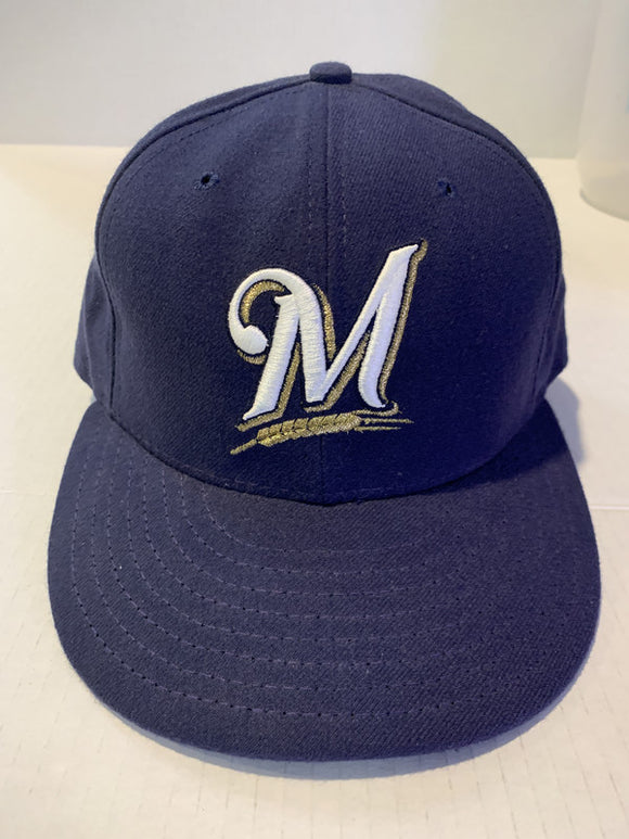 Blue Milwaukee Brewers MLB New Era 7 1/8 Ball Hat Cap