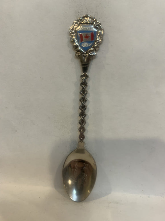 Vernon BC Canada Flag Beaver Souvenir Spoon