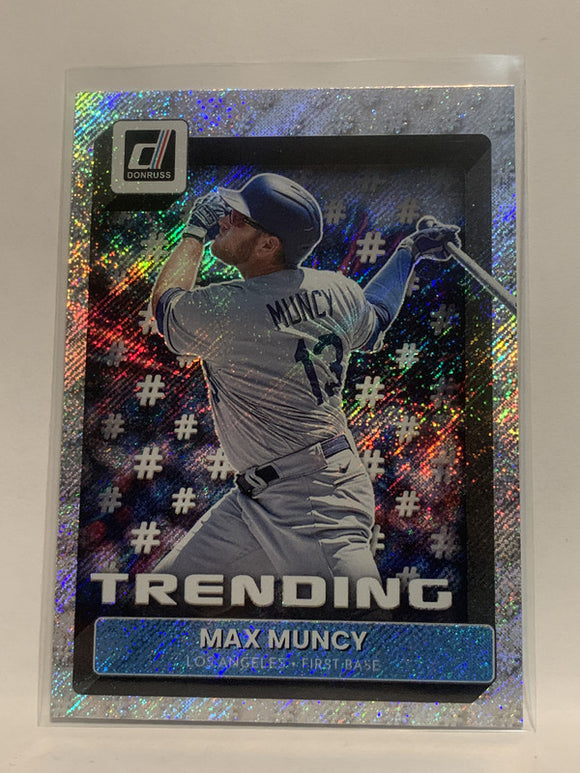#T-12 Max Muney Trending Diamond Los Angeles Dodgers 2022 Donruss Baseball Card MLB