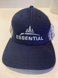 Blue Essential Drilling Velcro Ball Hat Cap