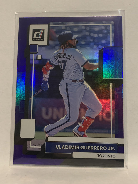 #113 Vladimir Guerrero Jr Blue Toronto Blue Jays 2022 Donruss Baseball Card MLB
