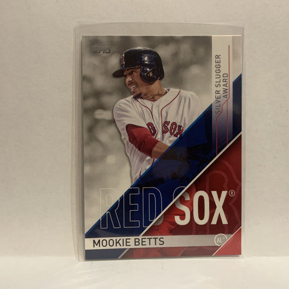 SS-15 Mookie Betts Silver Slugger Award Boston Red Sox 2017 Topps Series 1 Baseball Card IP