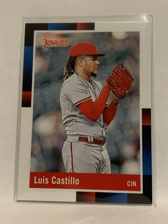 #253 Luis Castillo 1988 Retro Cincinnati Reds 2022 Donruss Baseball Card MLB