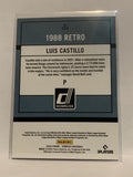 #253 Luis Castillo 1988 Retro Cincinnati Reds 2022 Donruss Baseball Card MLB