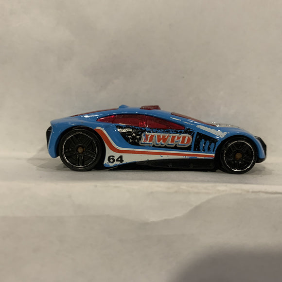 Blue HWPD Police ©2010 Hot Wheels Diecast Car EA